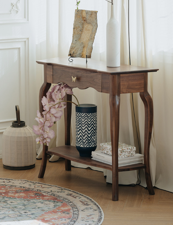 Walnut Entryway Console Table
