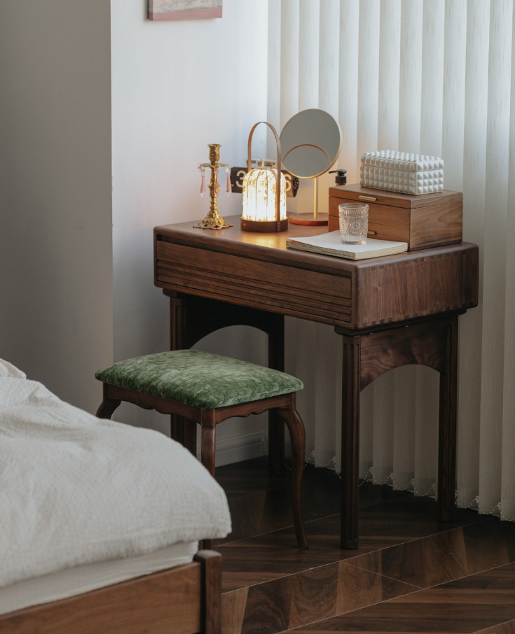 Walnut Classic Vanity Desk