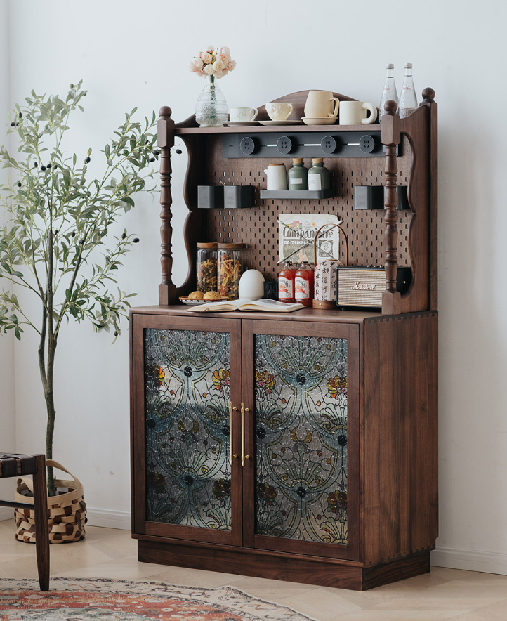Walnut Kitchen Storage Cabinet