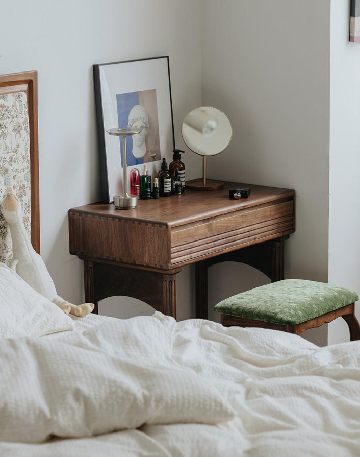 Walnut Classic Vanity Desk