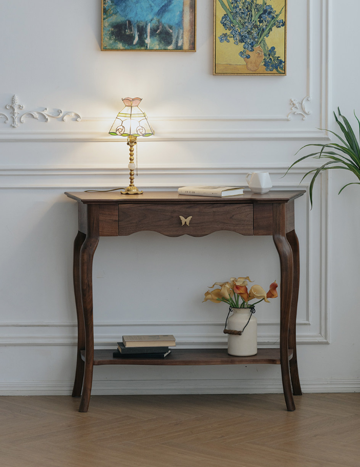 Walnut Entryway Console Table