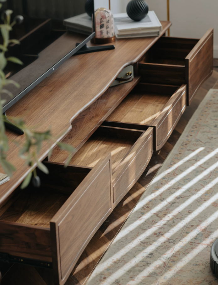 Walnut Butterfly Media Console