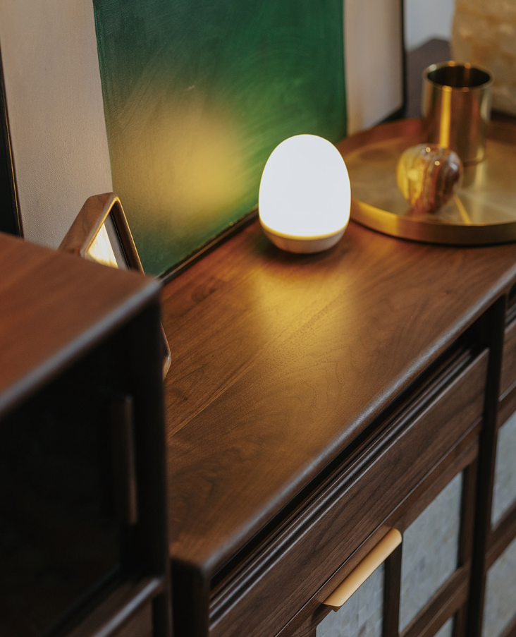 Walnut Nordic Nine-Drawer Chest