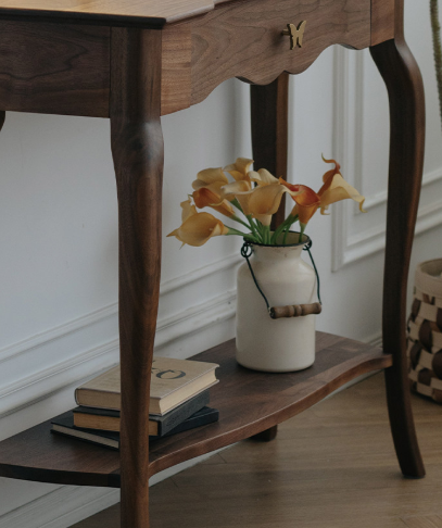 Walnut Entryway Console Table