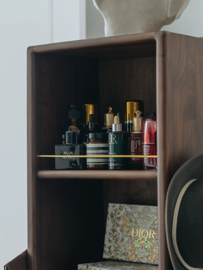 Walnut Full-Length Mirror Cabinet