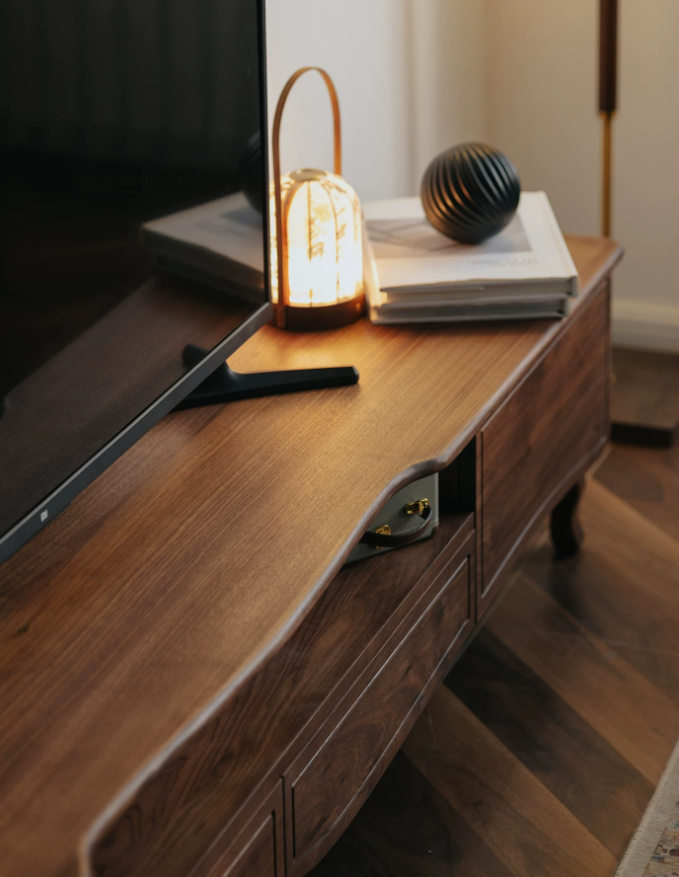 Walnut Butterfly Media Console