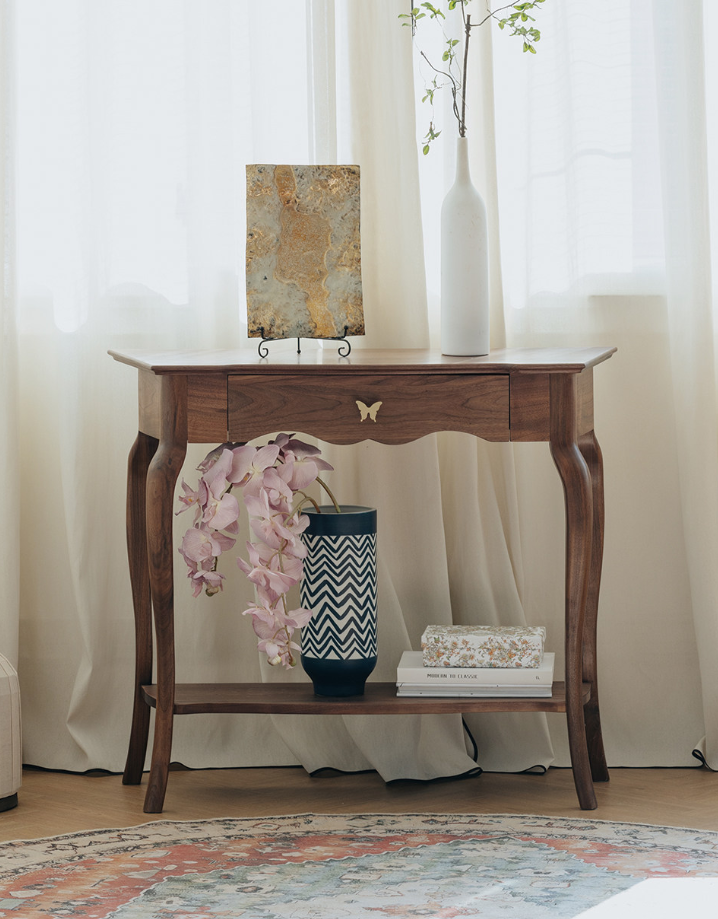 Walnut Entryway Console Table