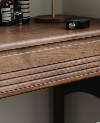 Walnut Classic Vanity Desk