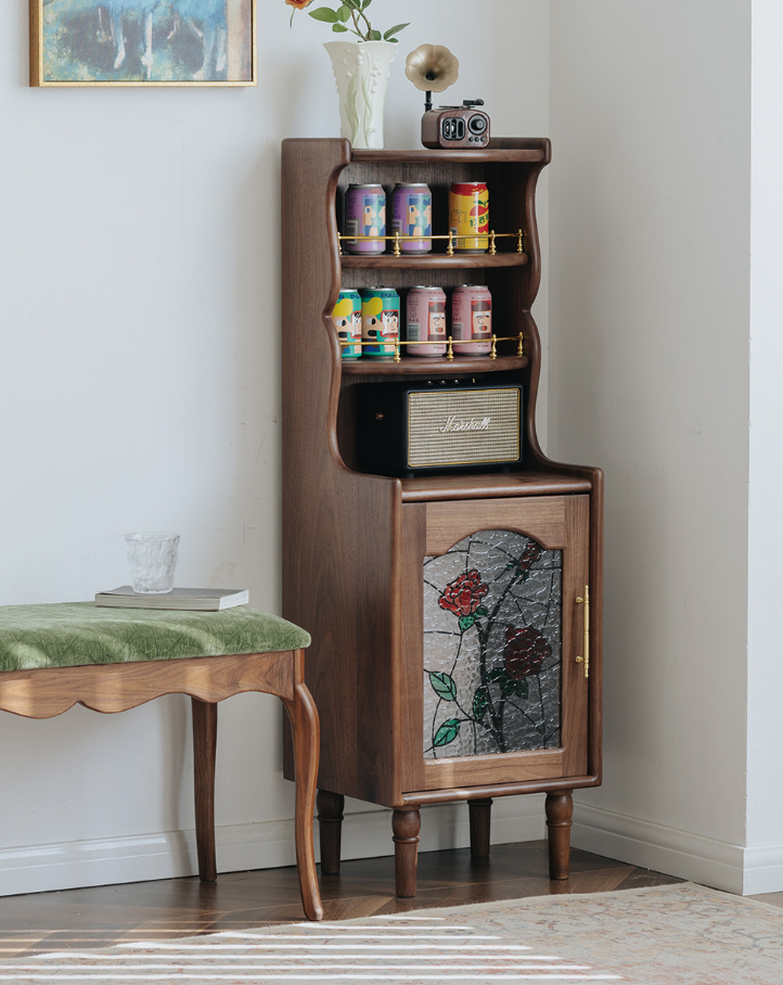 Walnut Vintage Bedside Cabinet