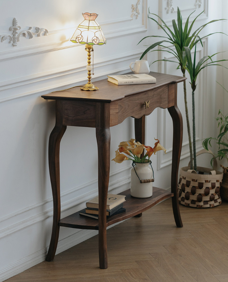 Walnut Entryway Console Table