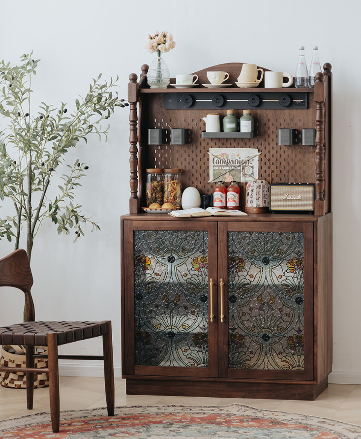 Walnut Kitchen Storage Cabinet