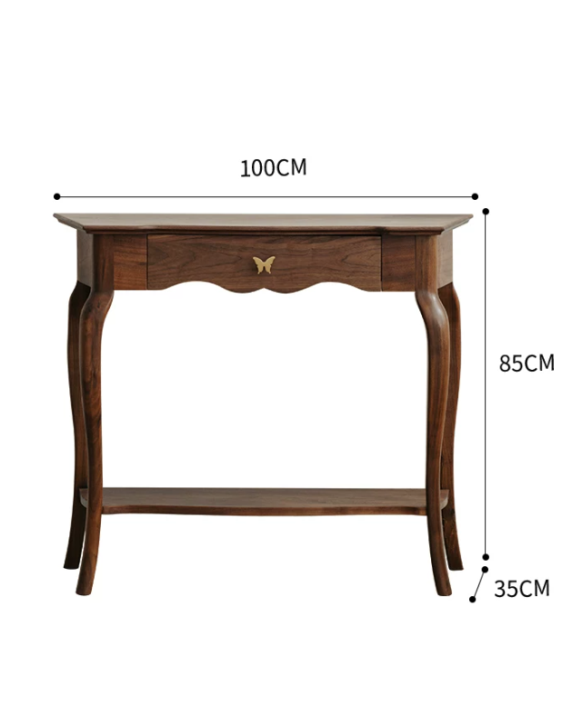 Walnut Entryway Console Table