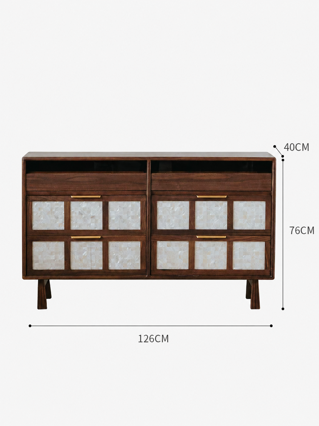 Walnut Nordic Nine-Drawer Chest